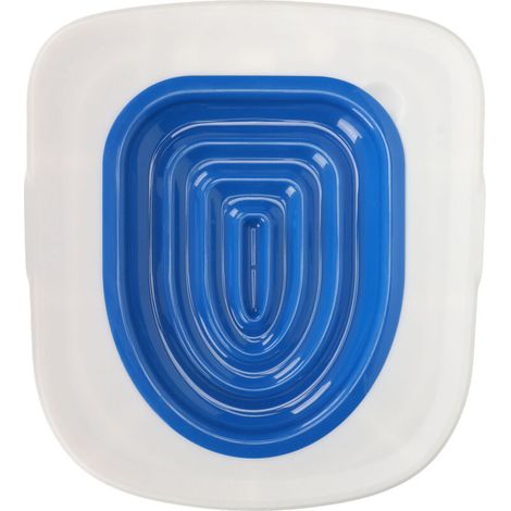 Kit d'entranement aux toilettes pour chats entraneur universel réutilisable et respectueux de l'environnement pour le nettoyage des animaux de compagnie plateau blanc 1 Support intérieur bleu (1/5)