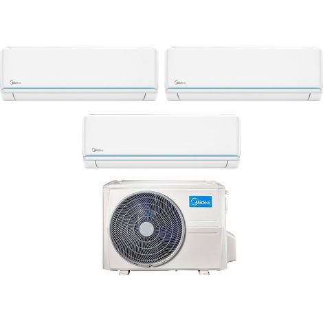 Midea Trial Split Inverter Klimagerät EVOLUTION Serie 12+12+12 mit M3OF-27HFN8-Q R-32 Wi-Fi Optional 12000+12000