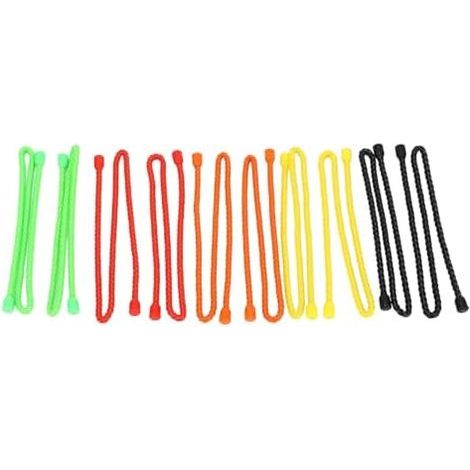 10er-Pack Silikon-Kabelbinder, 45,7 cm (18 Zoll), 5 mm Durchmesser, mehrfarbig, flexibel und langlebig – wiederverwendbar, wasserdicht, zur Organisation von Elektrokabeln (1/5)