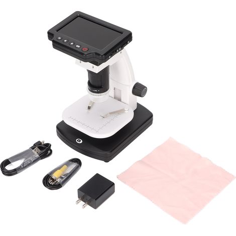 Digitales 4-Zoll-LCD-Mikroskop, 1200-fache Vergrößerung, mit 12-MP-Sensor und 1080p-Video für PC, 100–240-V-US-Stecker