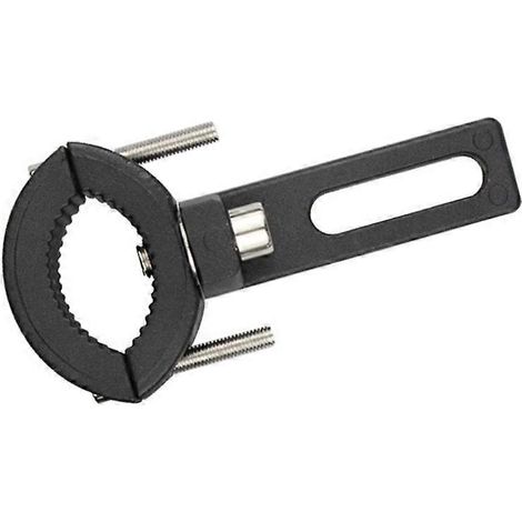 Support de fixation pour barre lumineuse moto, noir brillant, antichoc, caoutchouc anticorrosion et antirouille. (1/4)