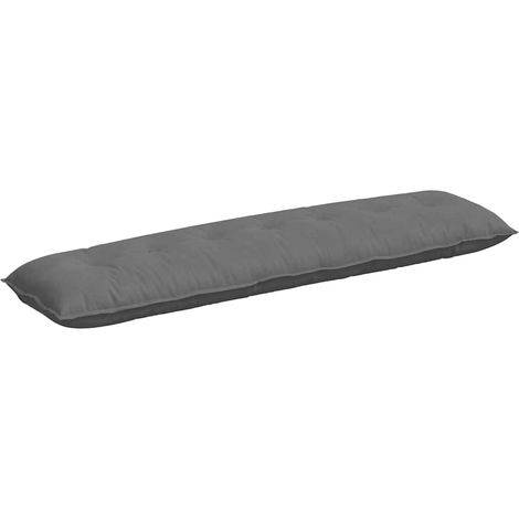 Back Pillow Dark Grey 200 x 50 cm Microfibre Fabric vidaXL