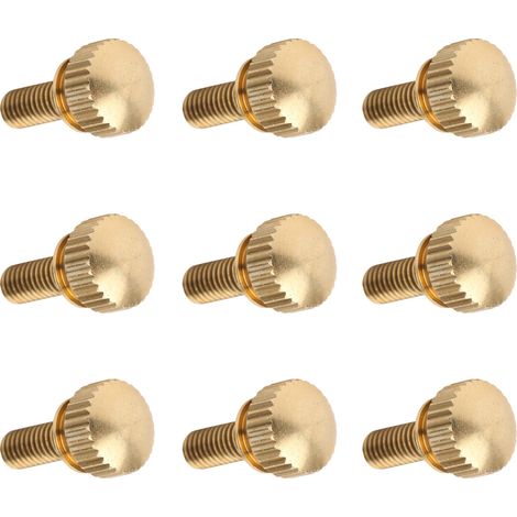 50 vis moletées plates à tête ronde en cuivre pur antidérapantes pour fournitures industrielles (M5 x 12 mm) (1/5)
