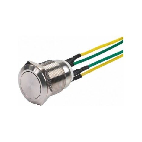 Bouton poussoir INOX 19 mm NO+NC - SEWOSY - (1/2)