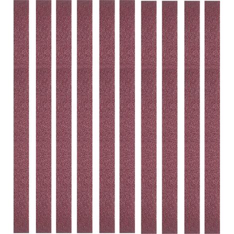 Bandes abrasives 452 x 15 mm grain 600 en alumine sur support polyester, lot de 10 pour ponçage fin bois et métaux non ferreux (1/5)
