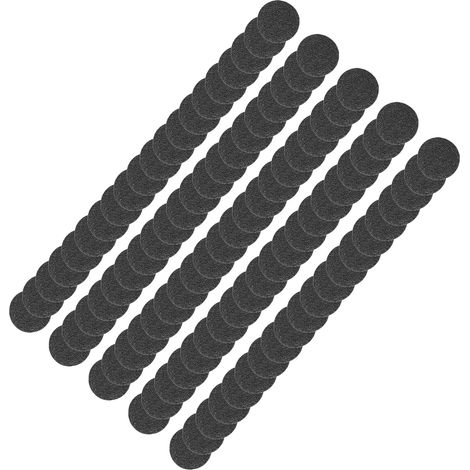 Lot de 100 disques abrasifs de rechange pour lime à pieds électrique, grains 80, ponceuses rondes auto-adhésives, papier de verre remplaçable haute performance (1/5)