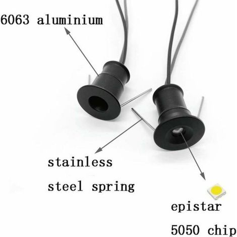 Mini spots LED - - 9-pack - 12V 1W - Blanc chaud 3000K - IP65 - Encastrable (1/5)
