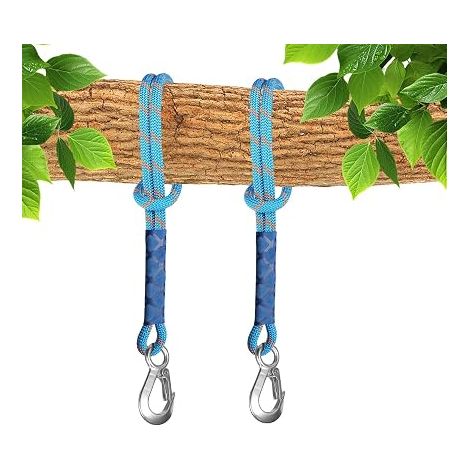 Hammock Rope, 60 cm Swing Tree Attachment Strap with Hook, Hanging Strap for Hammock Hanging Swing Rope (1/5)