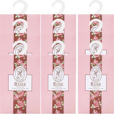 9 x Scented Wardrobe Bags, Fragranced Wardrobe Smells Good Home, Home Fragrance Home Fragrance Deodoriser Clothes Wardrobe Bags Lavender Cupboard Car Fragrance (9 Pink) (1/5)