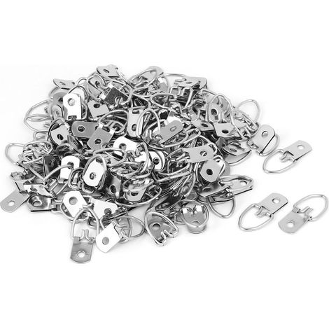 200Stk 32mmx15mm Einzelloch D-Ring Bild Foto Rahmen Hänger Haken DE (1/3)