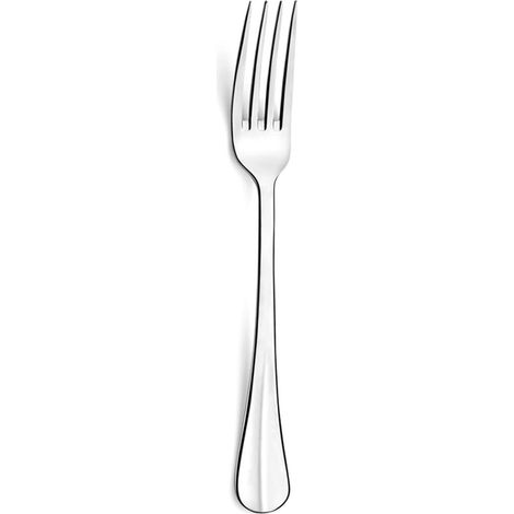 Amefa Baguette Set di 12 forchette da tavola, Acciaio Inox 18/0, Spessore 2,5 mm, 205 mm di Lunghezza, Inossidabile, Nero