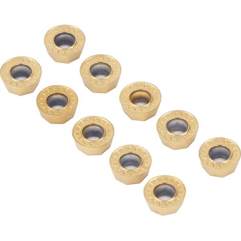10 plaquettes de tournage en carbure pour fraiseuse CNC indexables pour le traitement des métaux RPMT1204 (1/5)