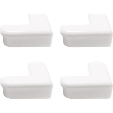 Lot de 4 protections d'angle et de bord blanches - Protections autocollantes pour meubles, bureaux et tables, protections absorbant les chocs pour la maison et le bureau