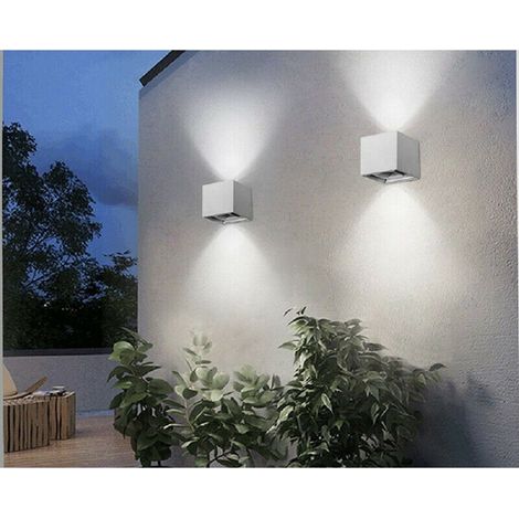 Applique Led Cob Double émission 12w éclairage Extérieur 4000k 3000k 6500k Gris Es46