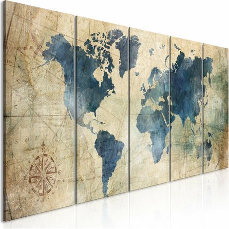 Tableau carte rétro étroite - 225 x 90 cm (1/4)
