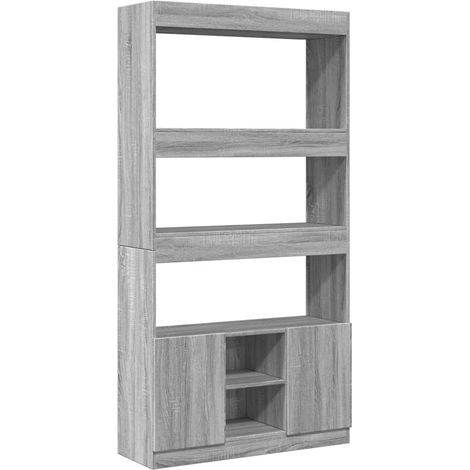 Maison Exclusive - Highboard Grau Sonoma 92x33x180 cm Holzwerksto
