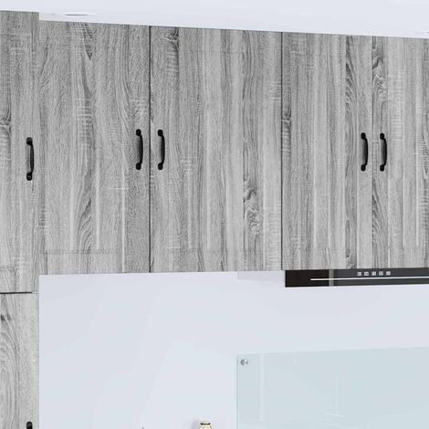 Wall Cabinet LUCCA Grey Sonoma 50 x 31 x 80 cm Engineered Wood vidaXL
