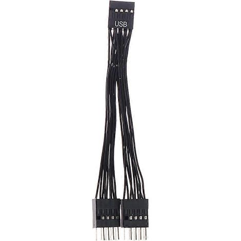 Motherboard-Kabel-USB-Header-Verlängerungskabel 9-polig 1 Buchse auf 2 Stecker Y-Splitter