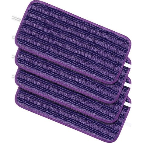 Lot de 4 lingettes réutilisables pour balai Swiffer WetJet, en microfibre, lavables, pour nettoyer les sols secs ou humides, 30 x 14 cm (1/4)