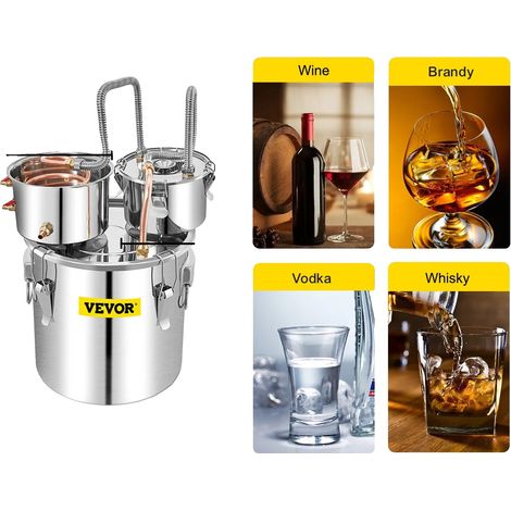 Mondschein Brennerei Set, Edelstahl & Kupfer, Dreifaches Kühlsystem, 30 L (1/2)