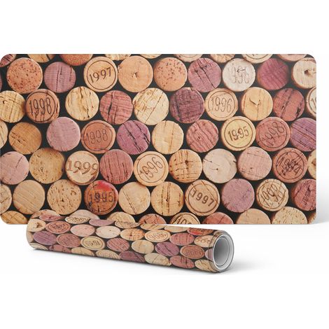 Alfombrilla decorativa de escritorio para trabajo y estudio, colecci贸n Corcho de Vino, 90 x 45 cm.