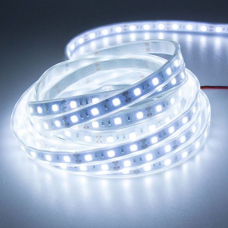 5050 Flexibler LED-Streifen, 5 m, selbstklebend, für Innen- und Außenbeleuchtung, IP65