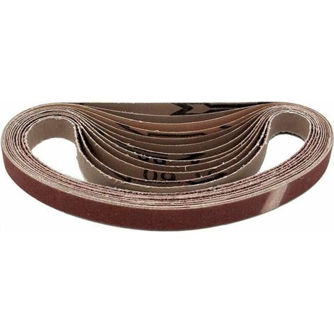 Lot de 120 bandes abrasives en tissu - 13 x 457 mm (P60) (1/4)