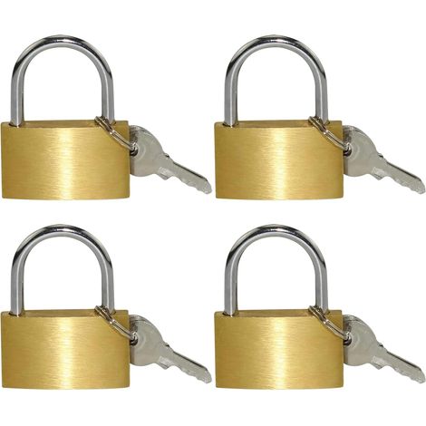 Lot de 4 Petits Cadenas Casier avec Clés 30 mm Cadenas de Valise en Laiton Cadenas à Bagage Cadenas a Clé pour Armoire pour College Casiers Gym Voyage Avion (1/5)