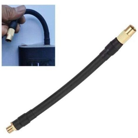 Tuyau en Caoutchouc de Gonfleur de Pneu, 6,3 Pouces Tuyau D'extension de Gonfleur de Pneu Tube de Pompe à Air Remplacement pour L'automobile de Moto de Vélo de Gonfleur électrique de Xiaomi (1/4)
