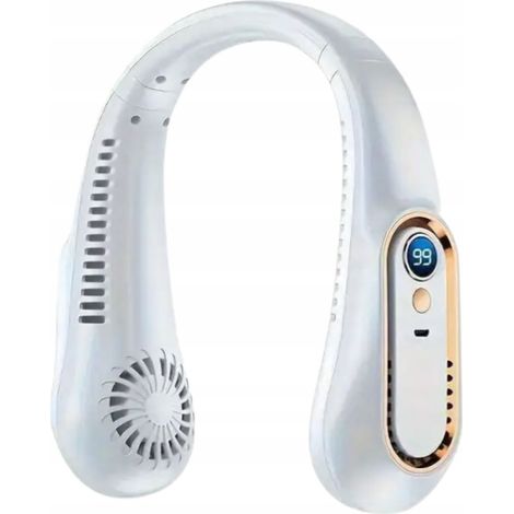 Ventilatore portatile USB da collo con 5 velocità e LED. (1/5)