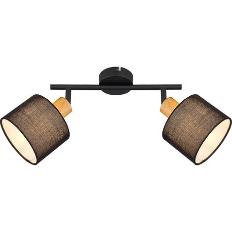 MIGUEL, INDOOR METAL+WOOD SPOT LAMP, E14 2X MAX 40W, D12XH9C (1/5)