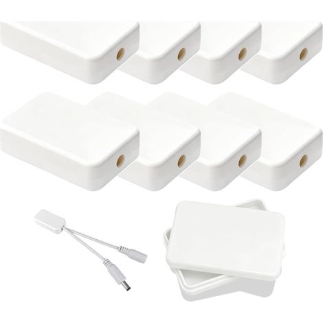 8 pièces boite de dérivation ABS blanche 55x35x15mm boite derivation etanche mini boite de dérivation compacte boite de jonction boite de derivation electrique pour atelier maison (1/5)