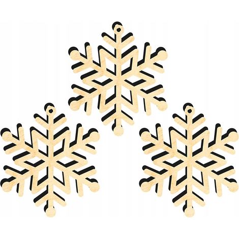 ADORNOS DE MADERA PARA ARBOL DE NAVIDAD Z17 3 uds. (1/3)