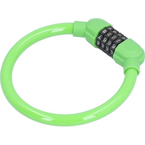 Câble antivol vélo haute sécurité à code 4 chiffres pour cyclisme extérieur vert (1/5)