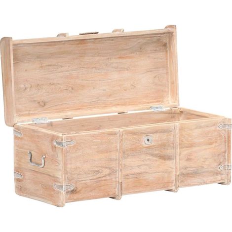 Maison Exclusive - Baule 90x40x40 cm in Legno Massello di Acacia (1/5)