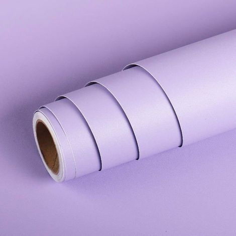 Papier Peint Adhésif Violet Clair Film Adhésif Pour Meuble Salon Chambre Fille Cuisine Placard Table Bureau Armoire Étagère [BI24] (1/5)