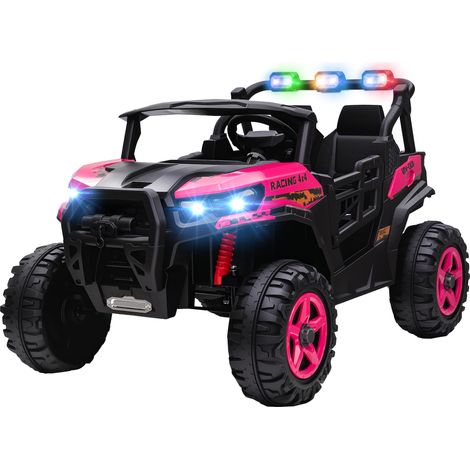 24V Electric Ride on Car, 2-Seater Electric Car for Kids Remote, Bluetooth, Soft Start, Suspension Spring, Pink (1/5)
