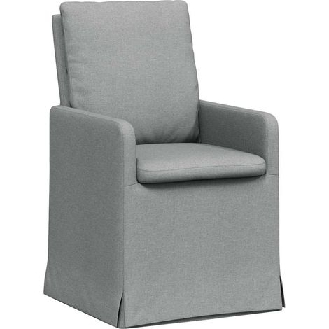 Dining Chairs 2 pcs Light grey 57 x 67 x 98 cm Fabric vidaXL