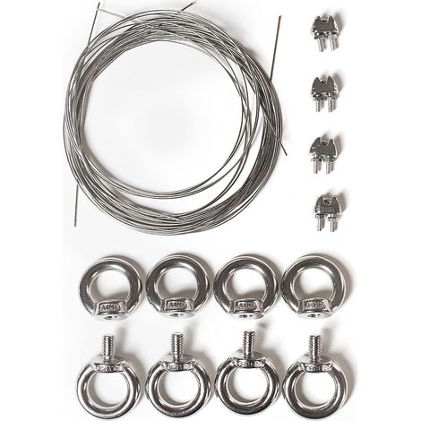 Kit câbles en acier de suspension pour installation Foxydry Air au plafond hauts ou inclinés.