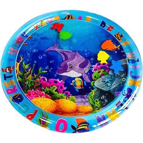 Wasserspielmatte für Babys und Kleinkinder – aufblasbare PVC-Spielmatte für die Bauchlage – Spielspaß für Jungen und Mädchen