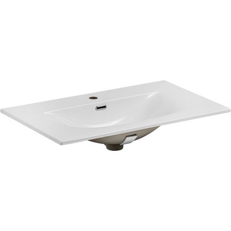 Vasque à encastrer SKY - L 91 x P 46 x H 17 cm - Blanc - Livraison gratuite (1/3)