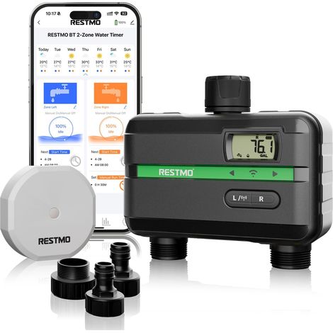 Programmateur arrosage WiFi avec débitmètre, concentrateur RF (1/5)