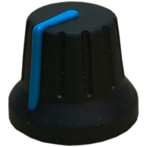 PSP 49009-BL 49009-BL Tête de bouton rotatif avec pointeur noir, bleu (Ø x H) 18.8 mm x 15.24 mm 1 pc(s) D670631 (1/2)