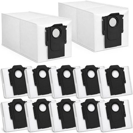 12 Pièces Sac d'Aspirateur pour Roborock Qrevo/Saros 10R/Qrevo S Pro/QV 35A (1/5)