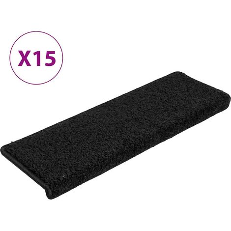 Maison Exclusive - Stufenmatten 15 Stk. 65x21x4 cm Schwarz Rechte (1/5)