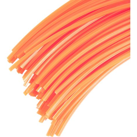 Jardiaffaires – Fil carré pour débroussailleuse 60 brins 4 mm – Longueur 35 cm – Résistance à l'usure – Pour débroussaillage précis
