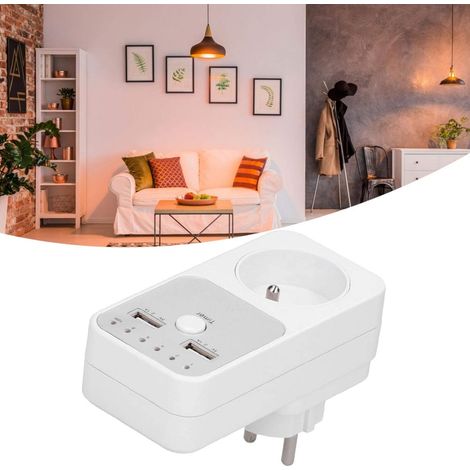 Minuterie de sortie programmable numérique USB monobloc 24 heures minuterie mécanique enfichable minuterie intelligente interrupteur de sortie au sol accessoires de ventilateur d'aquarium (1/4)