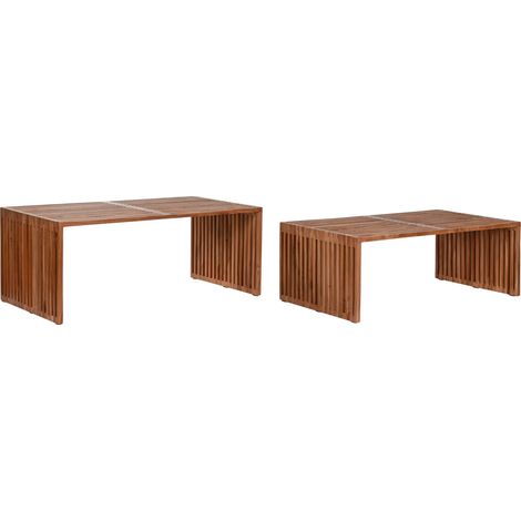 Mesa Centro Set 2 Teca 116X60X46 Natural (1/5)