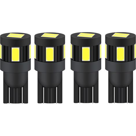 Ampoule t10 w5w led 12V 24V Blanc 6000K, Pas De Polarité Conçu pour 2825 194 168 158 (4 pcs) [Classe énergétique A+] (1/5)
