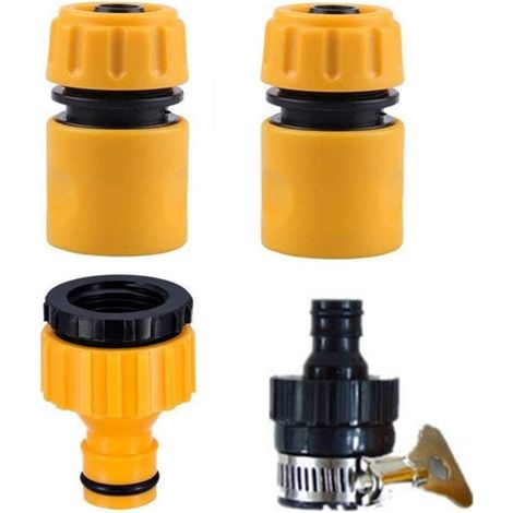 Embout de tuyau raccord rapide 1/2 "connecteur rapide de tuyau de tuyau (lot de 4) (1/5)